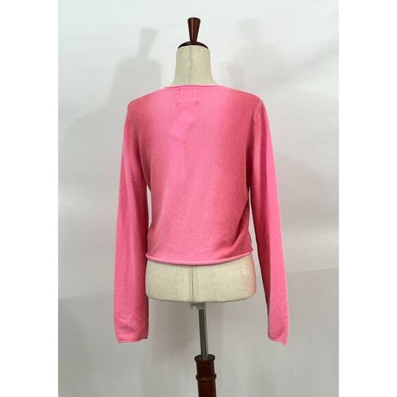 CRUSH CASHMERE Sz 1 S Pink Lollipop Hailey Gradient 100% Pullover Sweater NWT - Picture 6 of 12